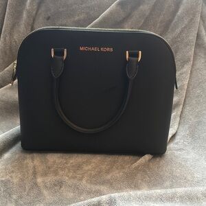 Michael Kors Black Satchel with Gold Hardware - $90 or best offer